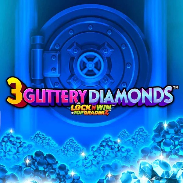 3 Glittery Diamonds casino game by PearFiction Studios – featured logo at Casinacho Casino